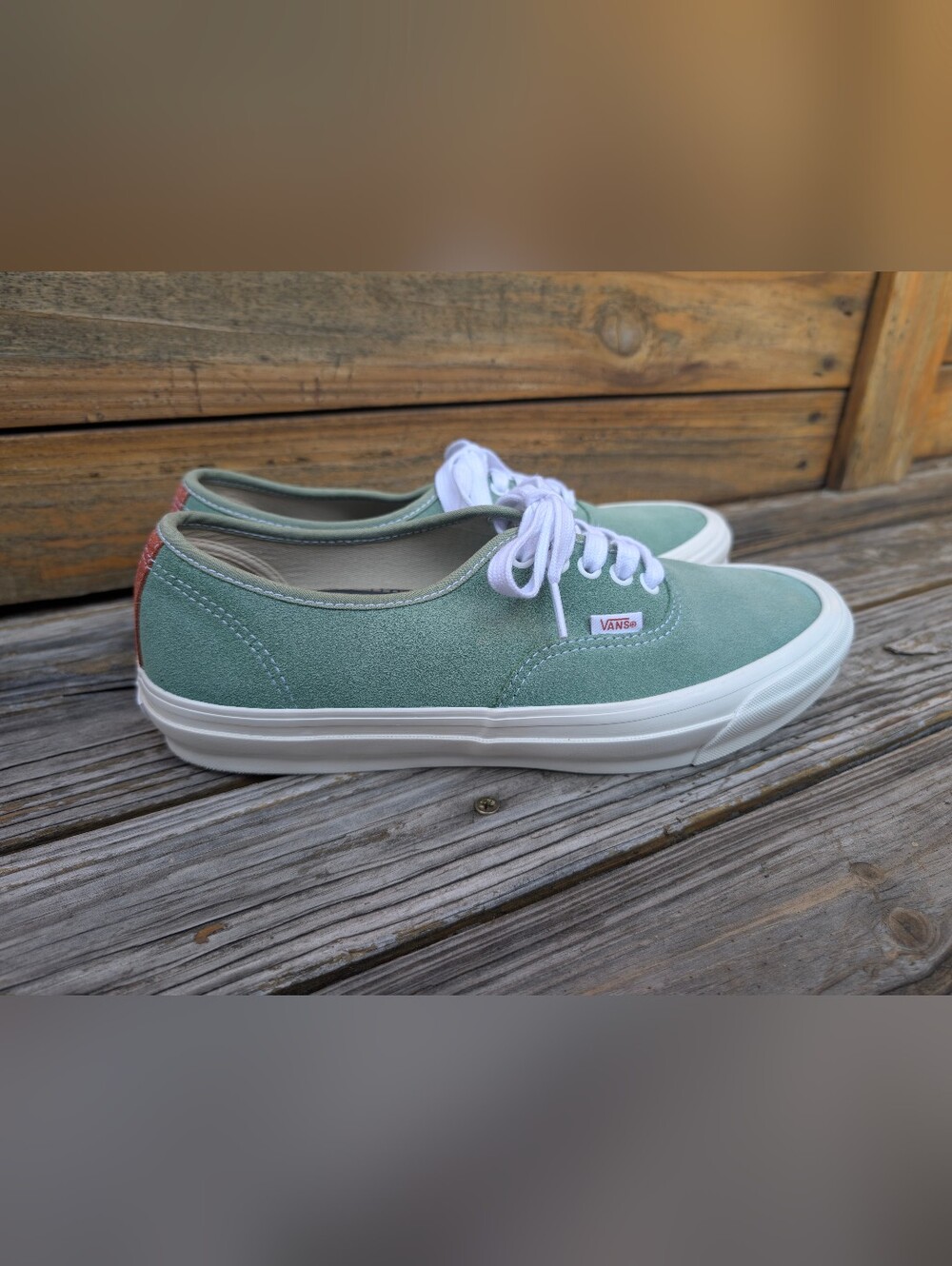 Vans Authentic Pig Suede Sneakers in Mint Sage Green